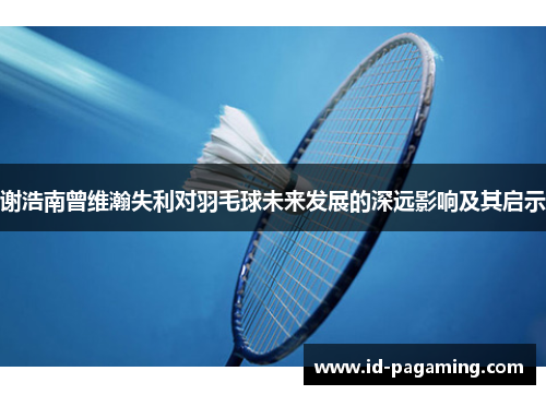 谢浩南曾维瀚失利对羽毛球未来发展的深远影响及其启示